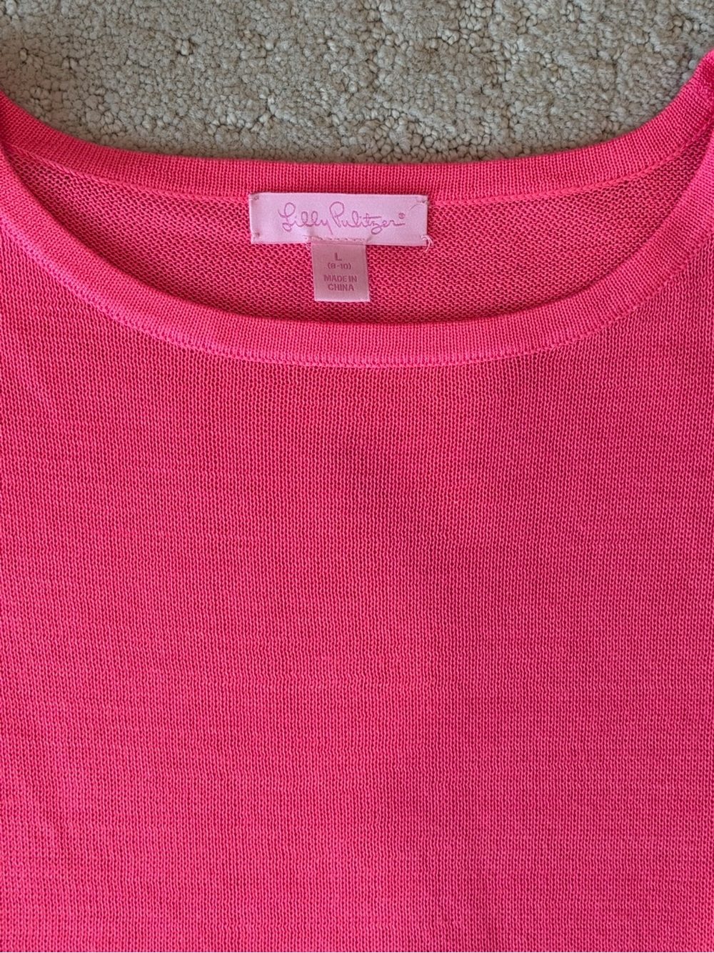 Lilly Pulitzer Bright Pink Knit Sweater Top